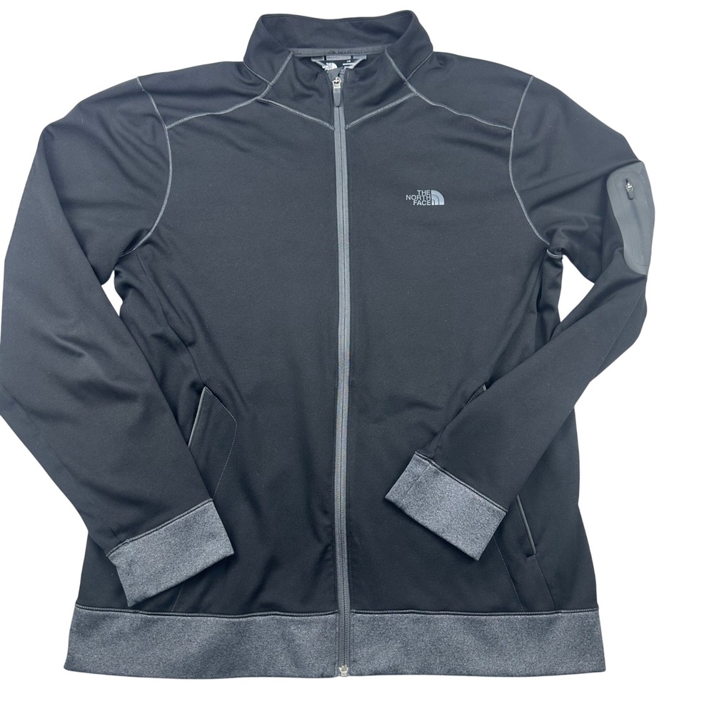 The North Face Mountain Athletics Mens Large Black Full Zip Fleece Jacket Mock